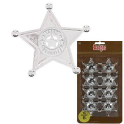 Plastic Deputy Sheriff Badges - pk8