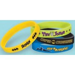! Batman Rubber Wrist Bands - pk4