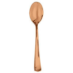Metallic Rose Gold Plastic Spoons - pk32