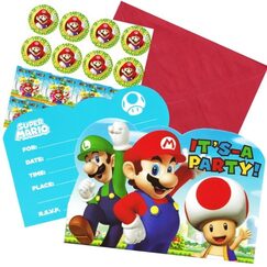 Super Mario Invitations Kit for 8