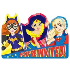 DC Super Hero Girls Invitations Kit for 8