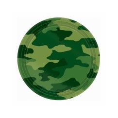 Camouflage Snack Plates - pk8
