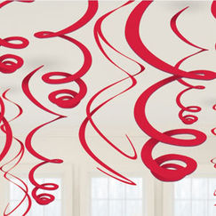 Hanging Red Swirls - pk12