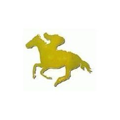Gold Horse Racing Cutouts - pk12 - Choose Size