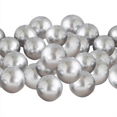 Chrome Silver Small 12cm Balloons (pk40)