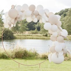 White & Taupe Balloon Garland Kit