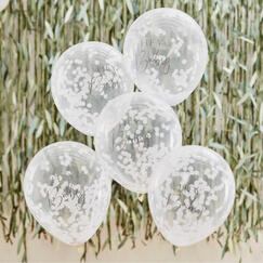 Hey Baby Confetti Filled Balloons (pk5)
