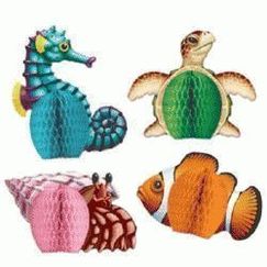 Mini Sea Creature Centrepieces - pk4