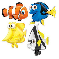 Under The Sea Fish Cut-outs - pk4