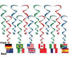 International Flags Swirls - pk12