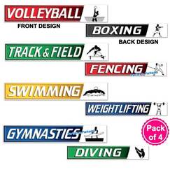 Sports Signs Cut-outs - pk4