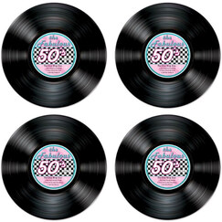 50's Record Cutouts (pk4)