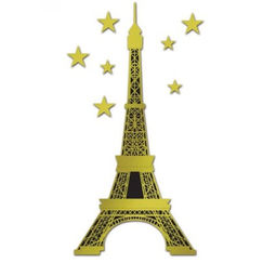 Paris Eiffel Tower and Stars Cut-outs