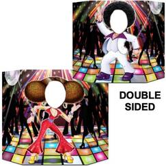 Double Sided Disco Couple Photo Op Prop Stand Up
