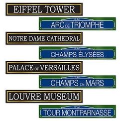 French Street Signs Cut-outs - pk4