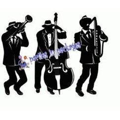 Jazz Trio Musicians Cut-outs 