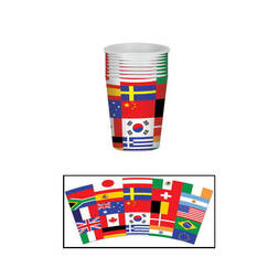 International Flags Cups - pk8