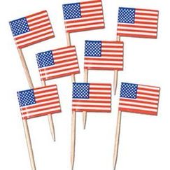 USA American Flag Picks - pk50