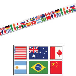 International Flags Party Tape
