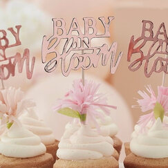 Baby In Bloom Cupcake Toppers - pk12