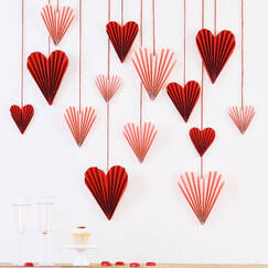Be Mine Heart Decorations (pk16)