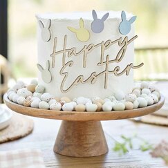 Happy Easter Wooden Cake Toppers