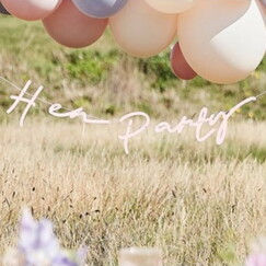 Pink Boho Hen Party Banner