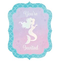 Mermaid Shine Party Invitations - pk8