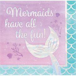 Mermaids Have All The Fun Napkins - pk16