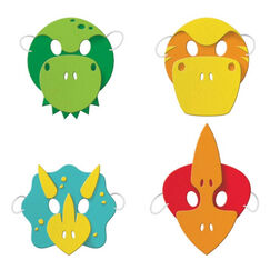 Foam Dino Masks - pk4