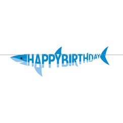 Shark Party Birthday Banner