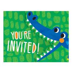 Alligator Party Invitations - pk8