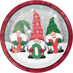 Holiday Gnomes Large Plates (pk8)