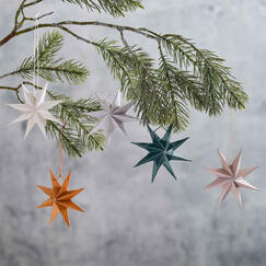 Cosy Copper Stars Tree Ornaments (pk5)
