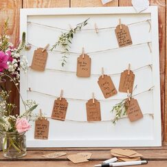 Pegs On String Frame Guest Book