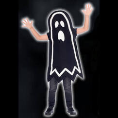 GLOW in Dark Ghost Costume - Child
