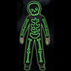 GLOW In Dark Skeleton Costume - Child