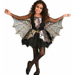 Spider Dress With Wings Costume - Child Sizes