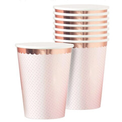 Rose Gold Cups - pk8