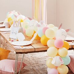 Easter Balloons & Bunnies Table Runner