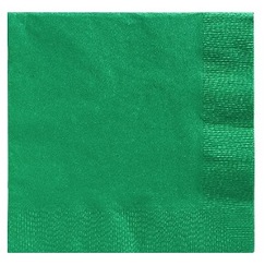 Small Festive Green Napkins - pk20