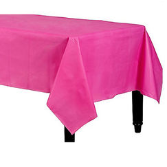 Bright Pink Plastic Tablecloth