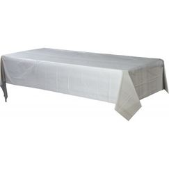 Silver Plastic Tablecloth