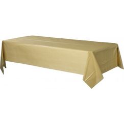 Gold Plastic Tablecloth