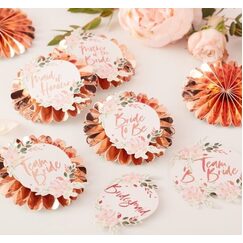 Floral Team Bride Badges Kit