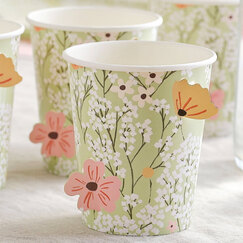 Floral Baby Pop Out Cups (pk8)