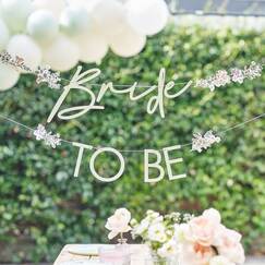 Floral Bride To Be Banner