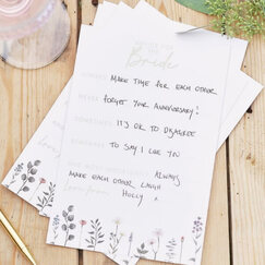 Floral Advice For Bride Cards (pk10)