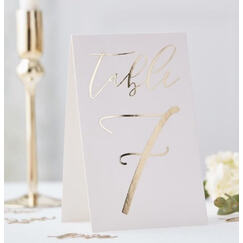 Gold Table Numbers 1-12