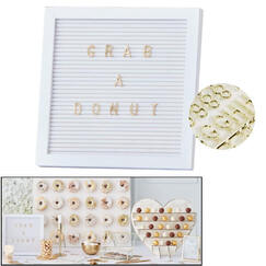 Gold & White Message Board Kit (Personalise It)